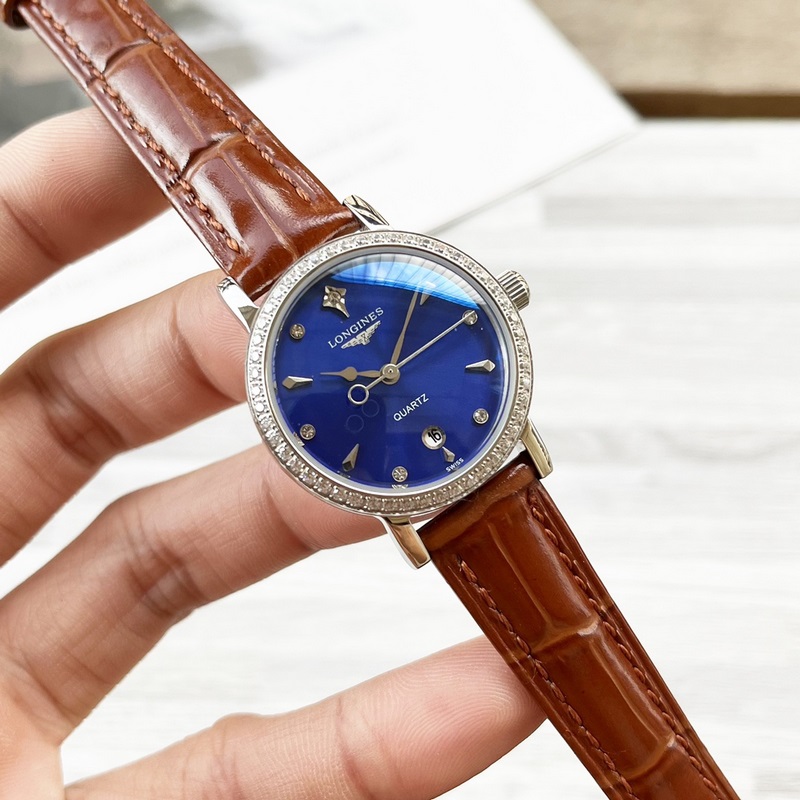 女款_浪琴 女士腕錶 原裝進(jìn)口石英機(jī)芯 礦物質(zhì)玻璃鏡面 316L精鋼錶殼 女30mm