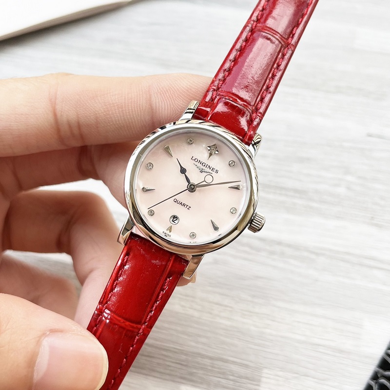 女款_浪琴 女士腕錶 原裝進(jìn)口石英機(jī)芯 礦物質(zhì)玻璃鏡面 316L精鋼錶殼 女30mm