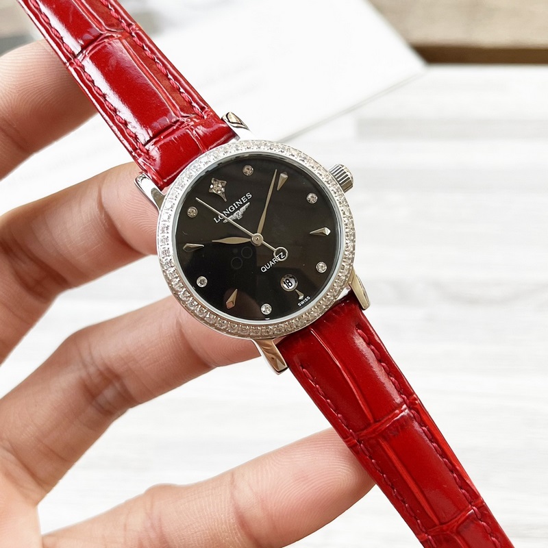 女款_浪琴 女士腕錶 原裝進(jìn)口石英機(jī)芯 礦物質(zhì)玻璃鏡面 316L精鋼錶殼 女30mm