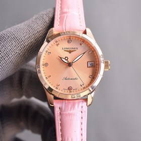 女款_最新力薦浪琴女款， 小紅書爆款，女裝腕錶，青春年華，可以搭配更多顔色皮帶鏡面：