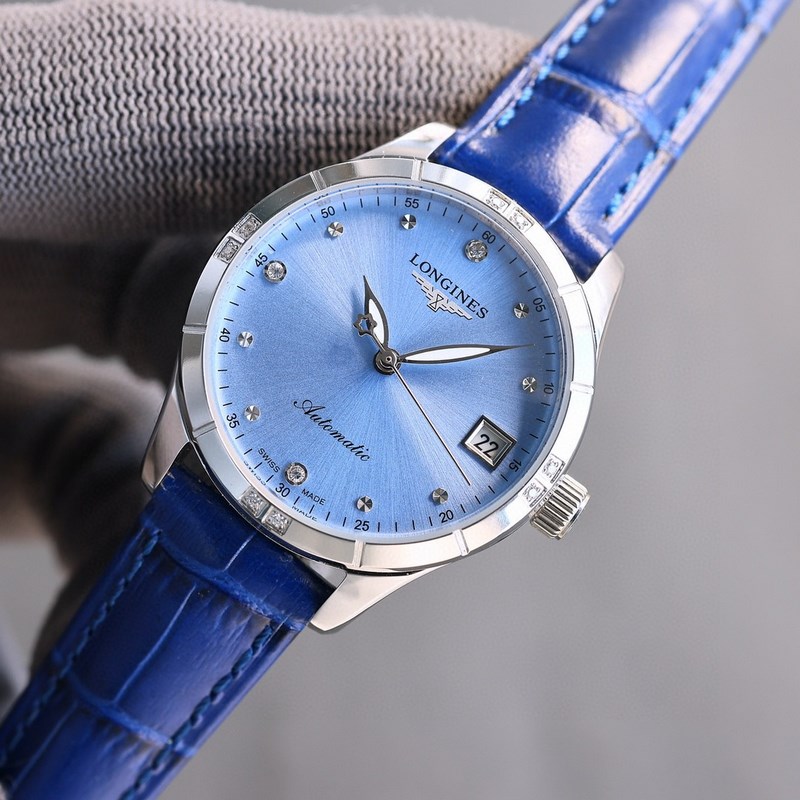 女款_最新力薦浪琴女款， 小紅書爆款，女裝腕錶，青春年華，可以搭配更多顔色皮帶鏡面：