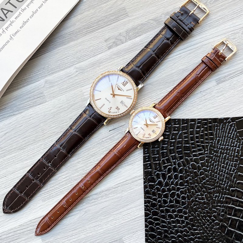 女款_浪琴情侶款 簡直太別緻了 ！低調又不失細節的美，錶盤刻度也太纖細秀氣了吧！複古獨