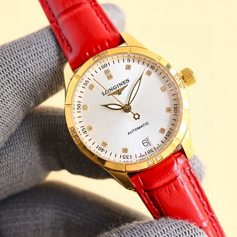 女款_二零二五浪琴最新女款， 小紅書爆款，腕錶，青春年華，可以搭配更多顔色皮帶鏡面：