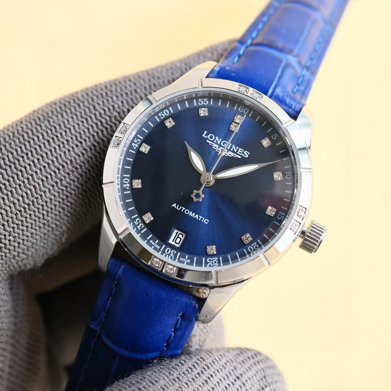 女款_二零二五浪琴最新女款， 小紅書爆款，腕錶，青春年華，可以搭配更多顔色皮帶鏡面：