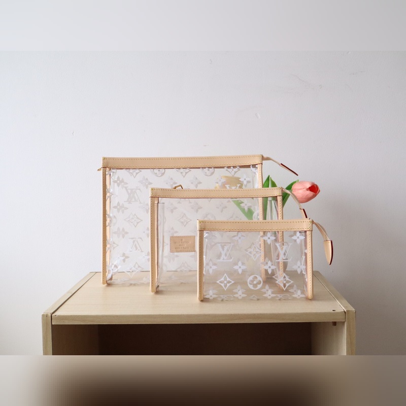 M11390透明三件套  一套3種不同尺寸的路易威登經典化妝包的“套裝3波什香