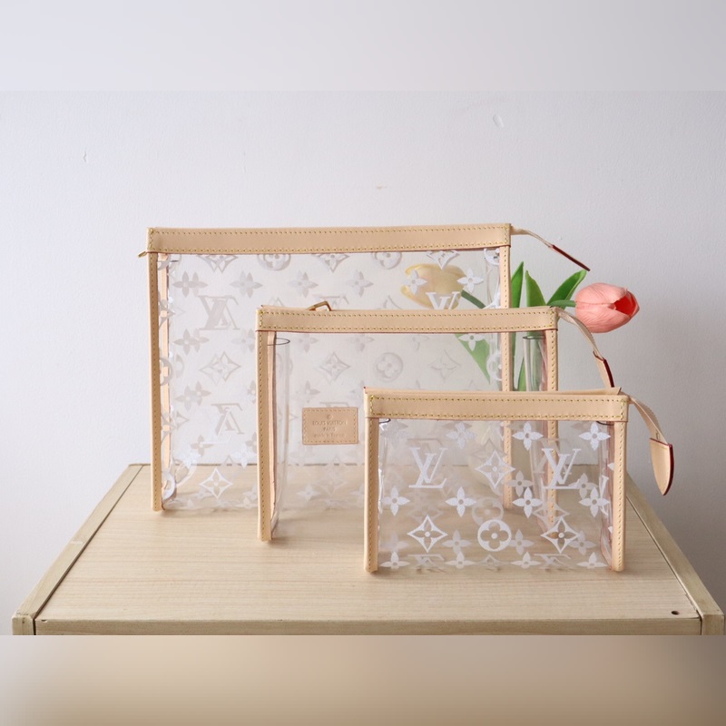 M11390透明三件套  一套3種不同尺寸的路易威登經典化妝包的“套裝3波什香