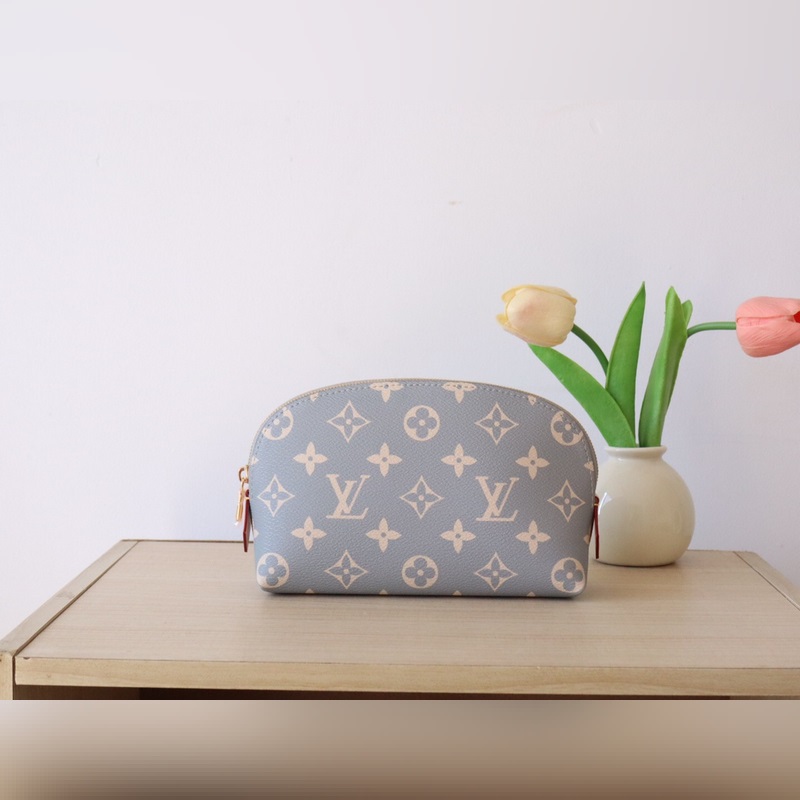 M12440淺灰 本款 Pochette Cosmétique 小號化妝包拼接