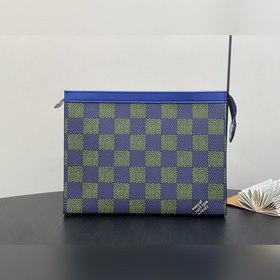 【今年新款】M00145藍(lán)格子 手包手拿包 Pochette Voyage 中號(hào)