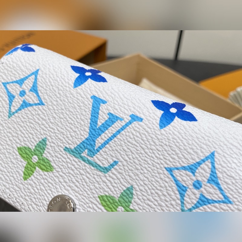 【臺灣貨】M14122白色漸變 三折錢包 Victor 錢包 這款優雅的Vict