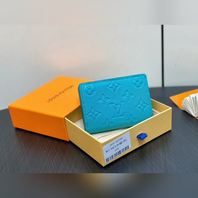 【臺(tái)灣貨】M13619藍(lán)色白彩 兩折拉鍊錢包 LV x TM Portfolio