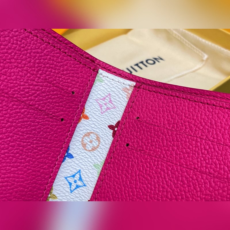 【臺灣貨】M14087玫紅白彩 兩折錢包 LV x TM Portfolio L