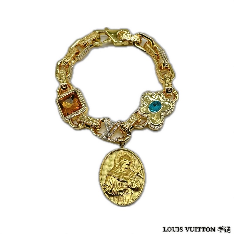 路易威登LV黃金手鍊原單貨 專櫃新款開模潮流時尚必備 男女均可佩戴 情侶款同款