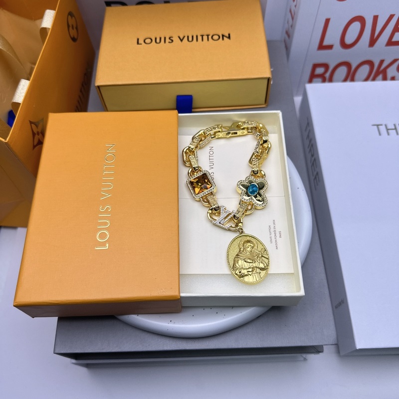 路易威登LV黃金手鍊原單貨 專櫃新款開模潮流時尚必備 男女均可佩戴 情侶款同款