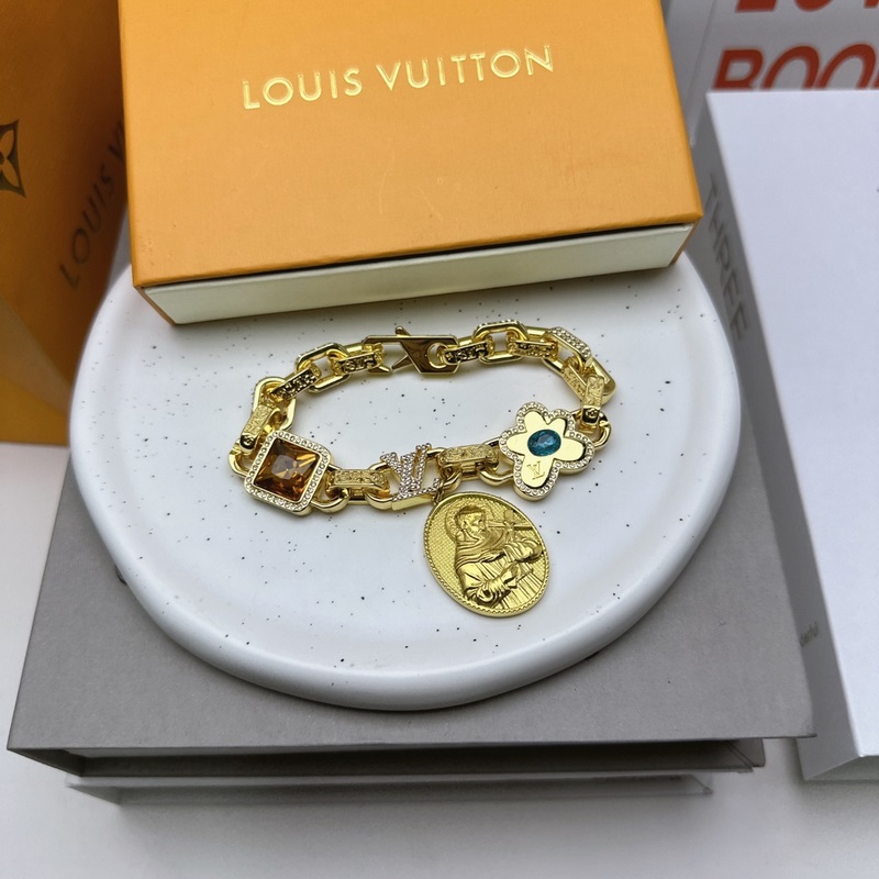 路易威登LV黃金手鍊原單貨 專櫃新款開模潮流時尚必備 男女均可佩戴 情侶款同款