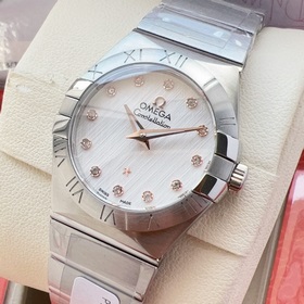 女款_（鋼帶包金，最高版本 原裝機心）歐米伽/OMEGA 型號123.15.27.60