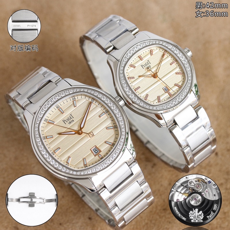TW伯爵超薄PIAGET POLO系列情侶對錶，人稱小鸚鵡螺[旺柴]！(伯爵情侶