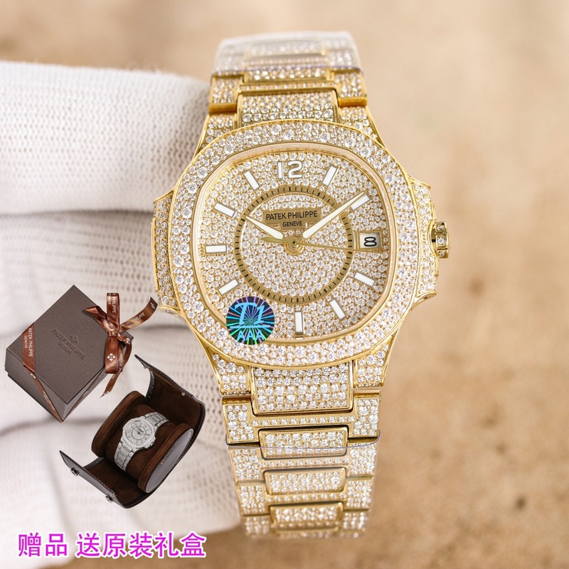 女款_新款到貨GR 重金打造經典時計——百達翡麗7021女士鸚鵡螺 滿鑽限量款 少量