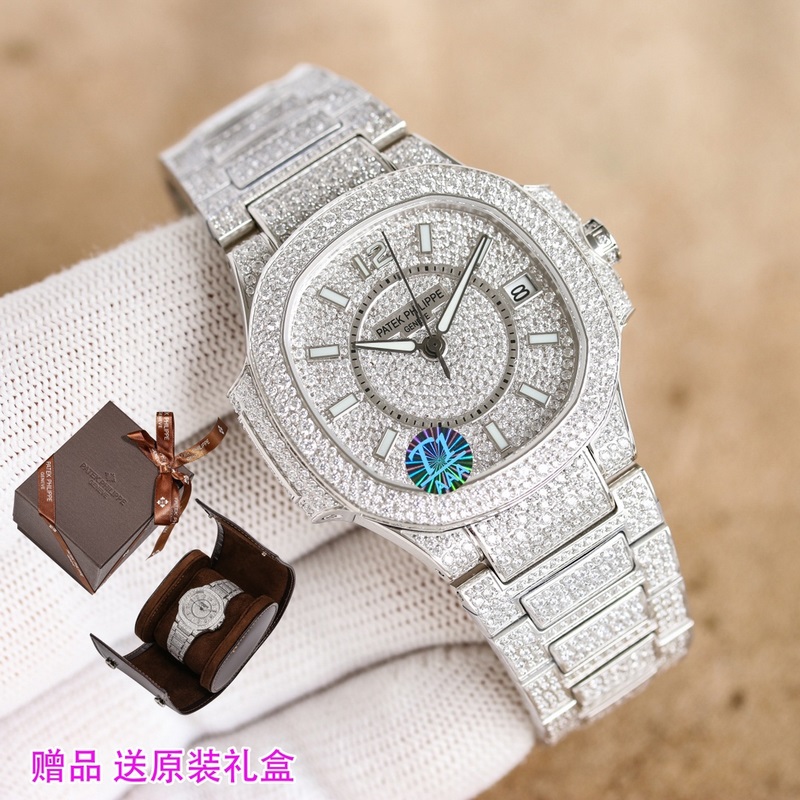 女款_新款到貨GR 重金打造經典時計——百達翡麗7021女士鸚鵡螺 滿鑽限量款 少量