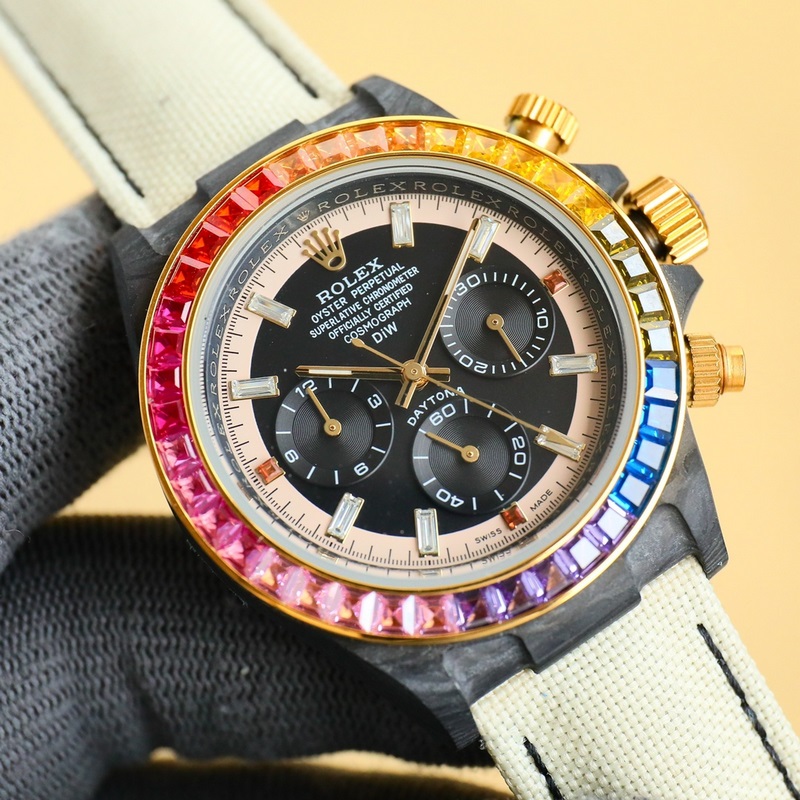 新品 勞力士ROLEX-宇宙計時迪通拿系列之碳纖維定制版，腕錶不僅佩戴輕便，外錶