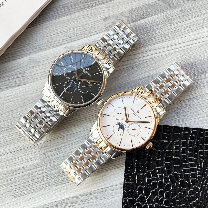 【最新】：江詩丹頓 三針設計【類型】：精品男士腕錶【錶帶】：真牛皮錶帶///