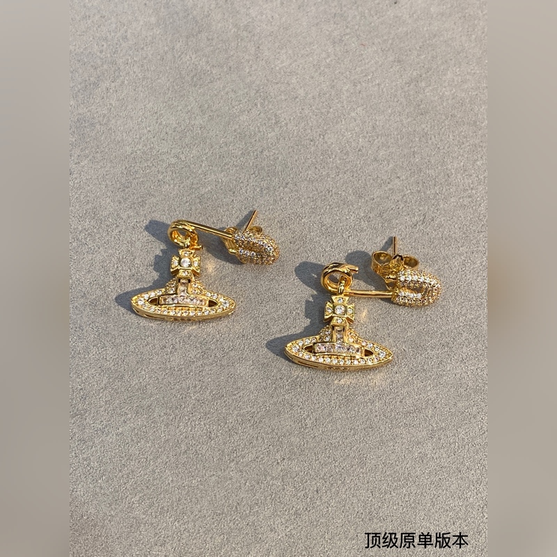 西太後 vivienne 滿鑽耳釘閉眼 準入 沒錯！白鑽鑲嵌、純 王粹 冠球