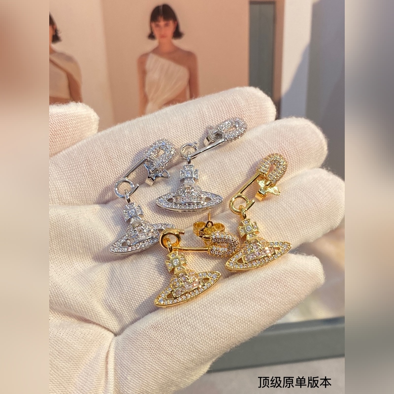西太後 vivienne 滿鑽耳釘閉眼 準入 沒錯！白鑽鑲嵌、純 王粹 冠球
