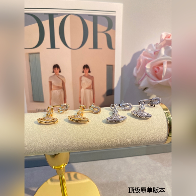 西太後 vivienne 滿鑽耳釘閉眼 準入 沒錯！白鑽鑲嵌、純 王粹 冠球
