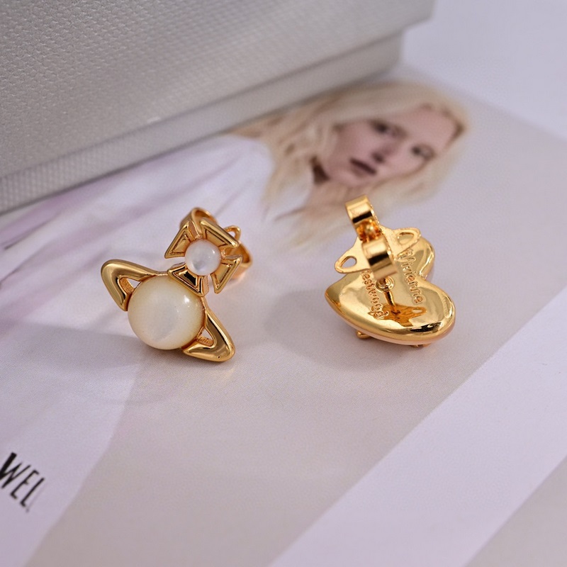 Vivienne Westwood薇薇安西太後土星 耳釘 優雅大方精工設計 非常