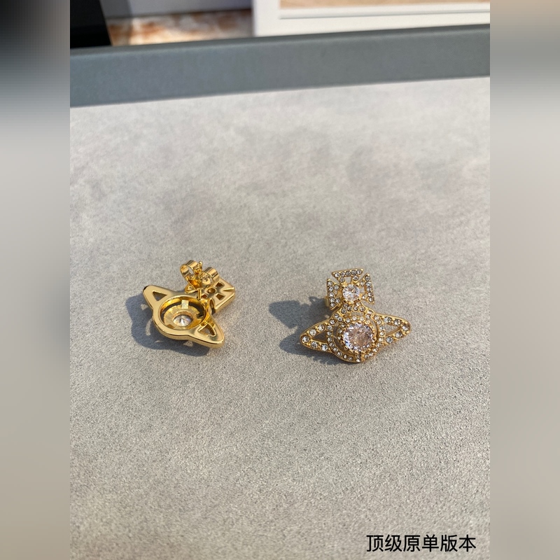 西太後 vivienne 滿鑽 土星耳釘閉眼 準入 沒錯！白鑽鑲嵌、純 王粹