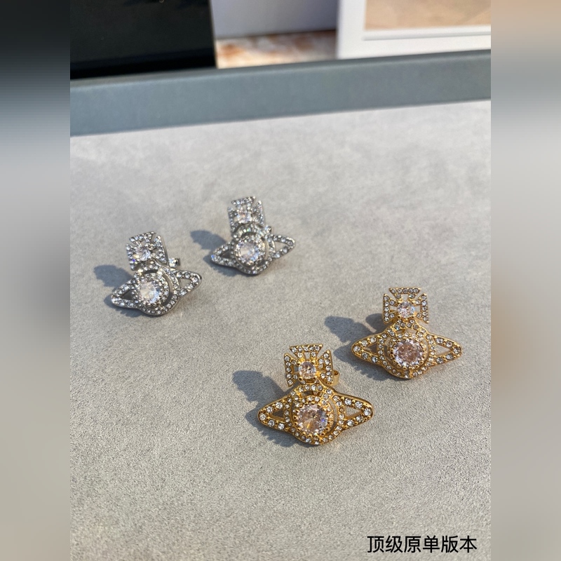 西太後 vivienne 滿鑽 土星耳釘閉眼 準入 沒錯！白鑽鑲嵌、純 王粹