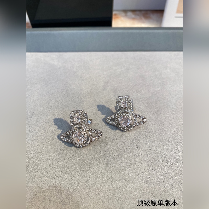 西太後 vivienne 滿鑽 土星耳釘閉眼 準入 沒錯！白鑽鑲嵌、純 王粹