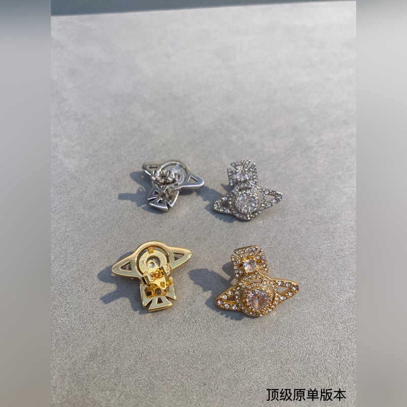 西太後 vivienne 滿鑽 土星耳釘閉眼 準入 沒錯！白鑽鑲嵌、純 王粹
