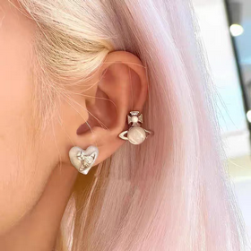 英國代購 Vivienne Westwood薇薇安西太後土星 耳釘 優雅大方精工