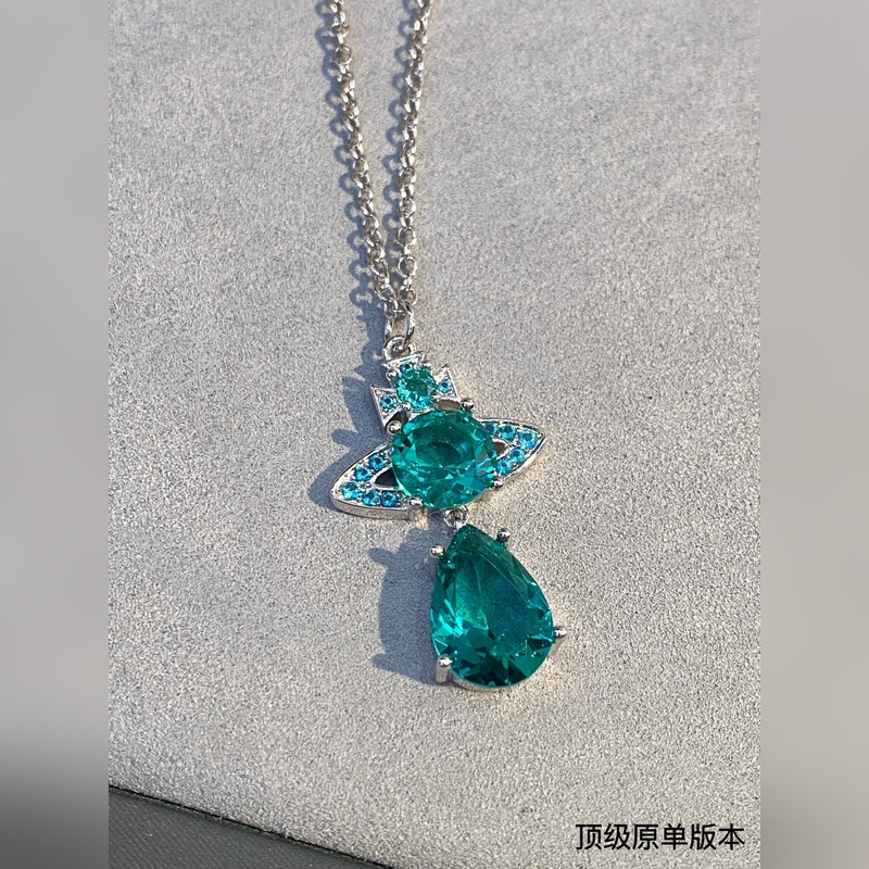 西太後 vivienne 滿鑽 土星項鍊閉眼 準入 沒錯！綠鑽鑲嵌、純 王粹