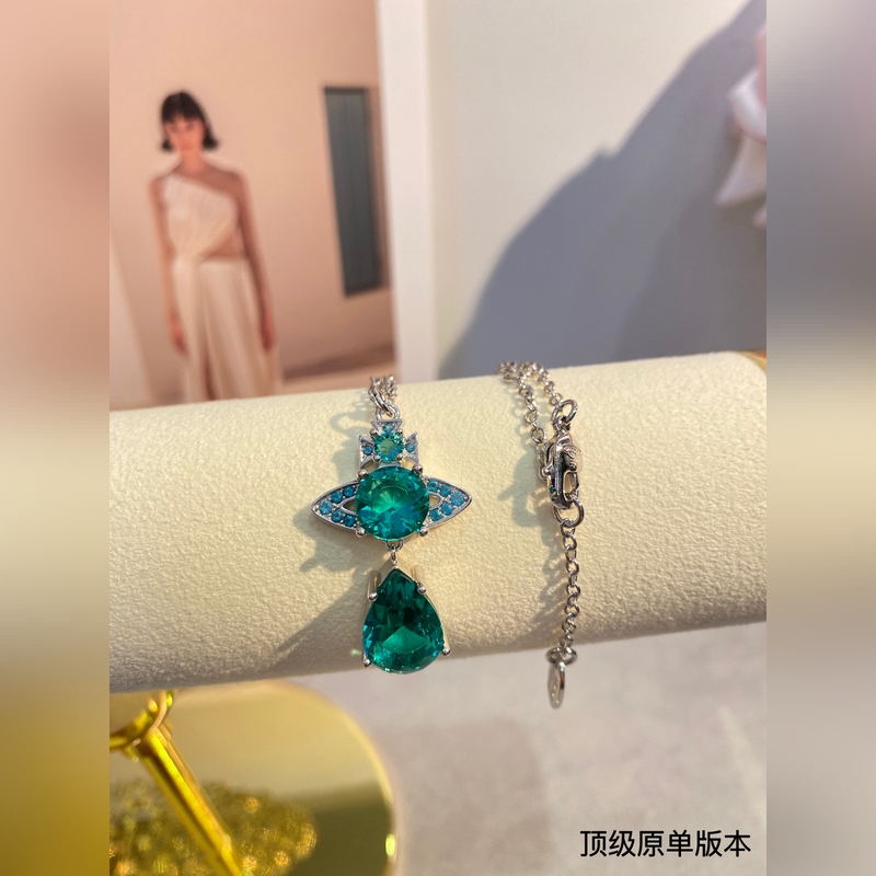 西太後 vivienne 滿鑽 土星項鍊閉眼 準入 沒錯！綠鑽鑲嵌、純 王粹