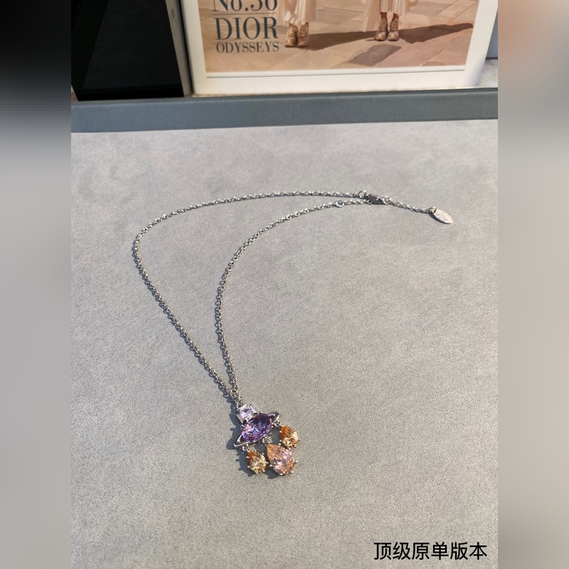 西太後 vivienne 滿鑽 土星項鍊閉眼 準入 沒錯！紫鑽搭配黃鑽鑲嵌、純