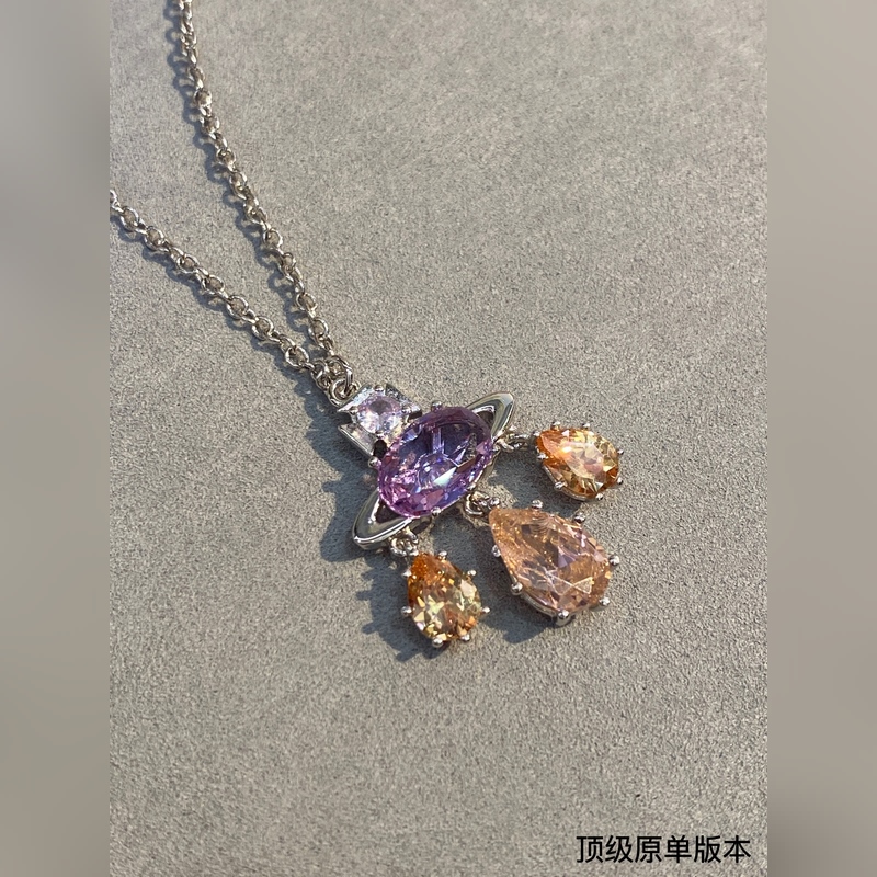 西太後 vivienne 滿鑽 土星項鍊閉眼 準入 沒錯！紫鑽搭配黃鑽鑲嵌、純