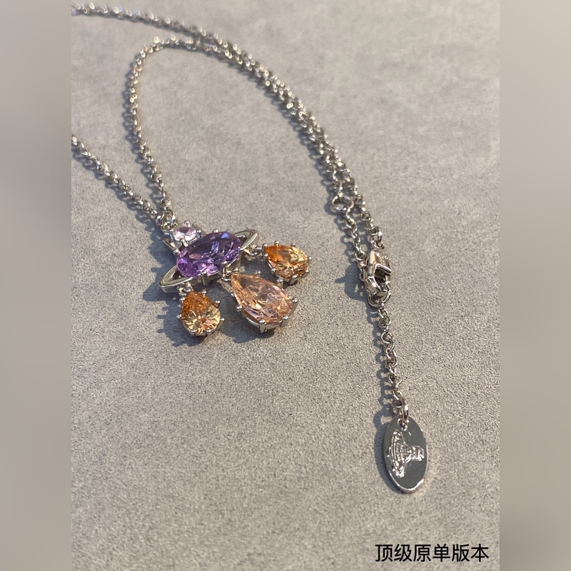 西太後 vivienne 滿鑽 土星項鍊閉眼 準入 沒錯！紫鑽搭配黃鑽鑲嵌、純