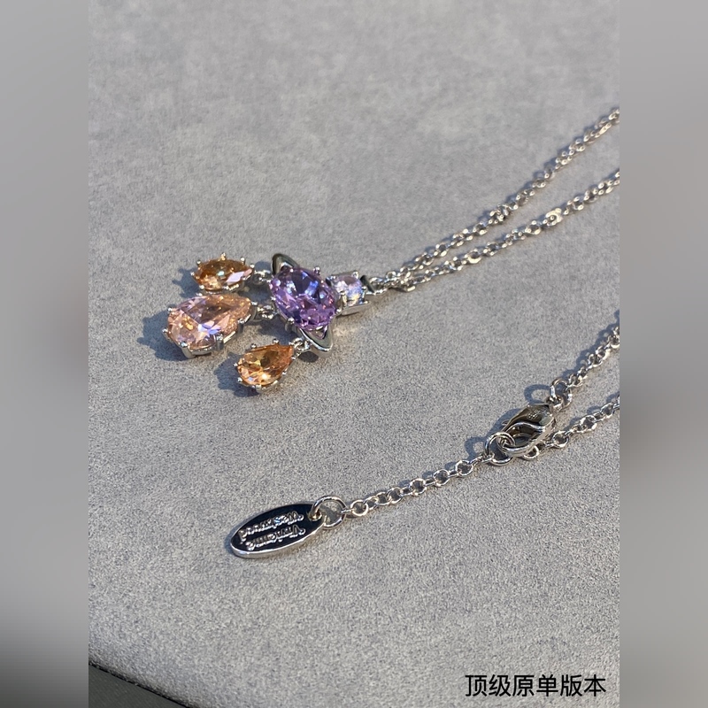 西太後 vivienne 滿鑽 土星項鍊閉眼 準入 沒錯！紫鑽搭配黃鑽鑲嵌、純