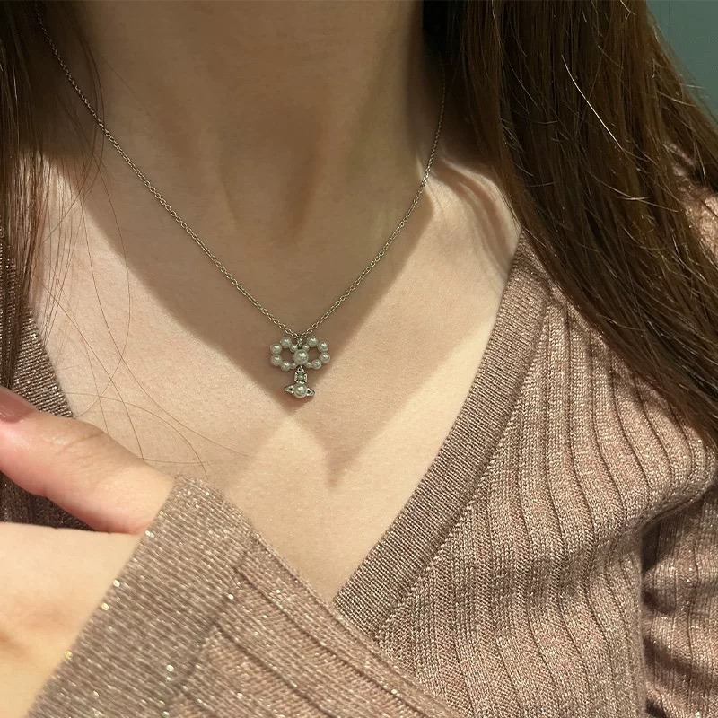 西太後土星 珍珠項鍊 優雅大方精工設計 非常修飾臉型 青春活力 一眼就被這款吸引