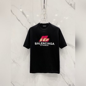 巴黎世家 2025春夏新款首發專櫃最新款短袖圓領T恤 高端訂制 設計前衛時尚！