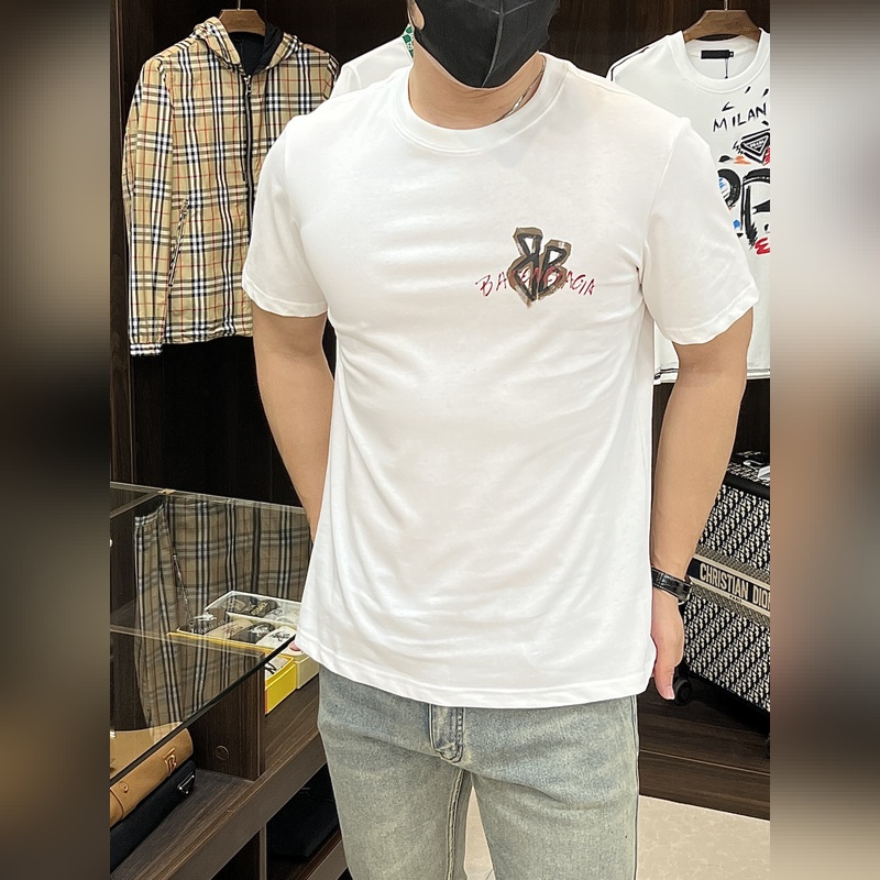 Balencaiga 獨家專供春季新款 巴黎世家時尚休閑圓領短袖，闊版高密度28