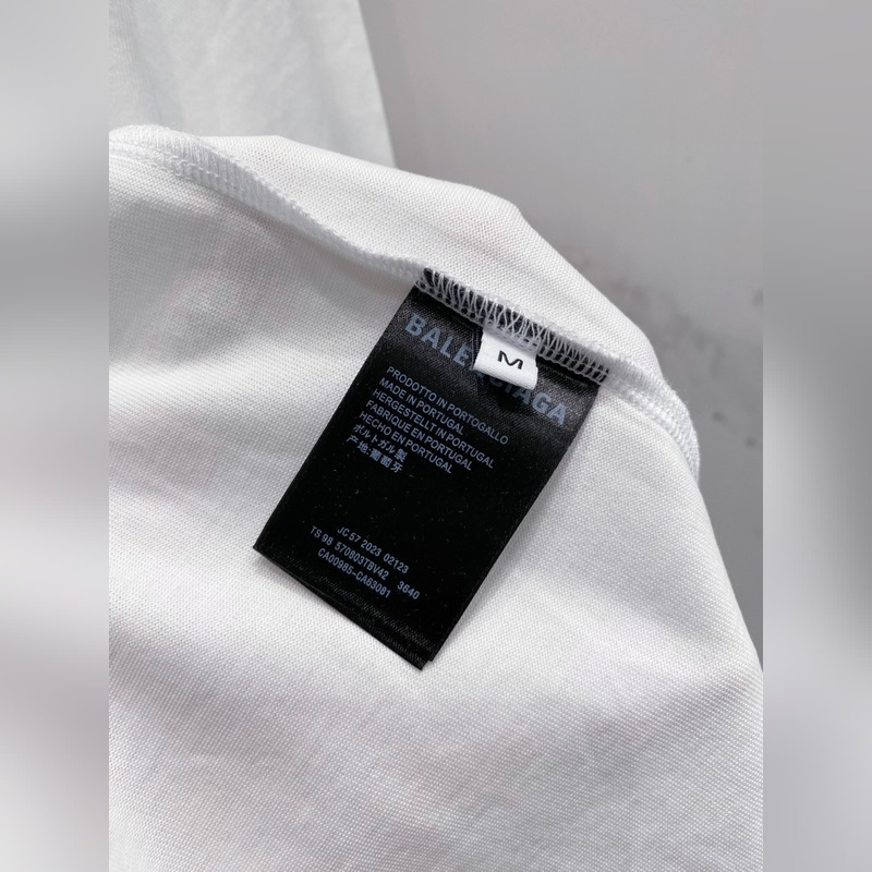 巴黎世家 2025春夏新款首發專櫃最新款短袖圓領T恤 高端訂制 設計前衛時尚！