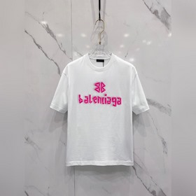 巴黎世家 2025春夏新款首發專櫃最新款短袖圓領T恤 高端訂制 設計前衛時尚！