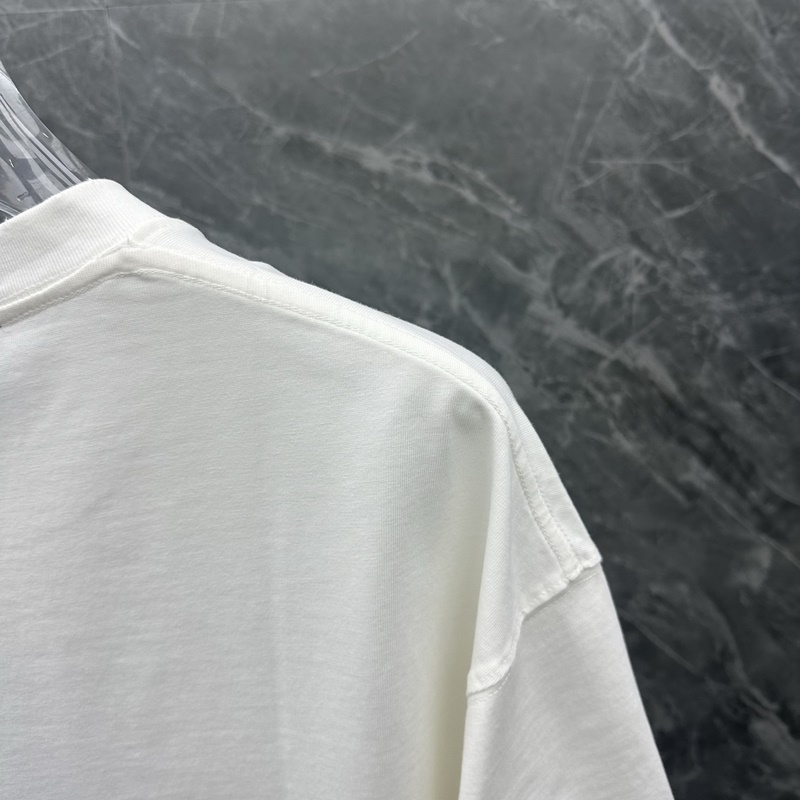 ｜巴黎世家水洗短袖 顔色：白色 水洗藍 面料：300克 平紋 尺碼：M L XL