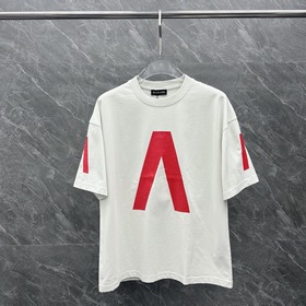 ｜巴黎世家裂紋V短袖 顔色：黑色 白色 面料：300克 平紋 尺碼：M L XL