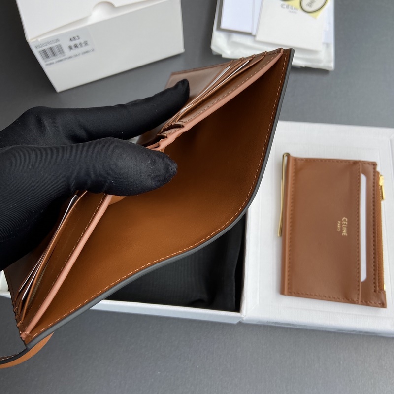 【特級純鋼五金原廠皮】 TRIOMPHE16亮澤牛皮革錢包 牛皮革 牛皮革襯裡