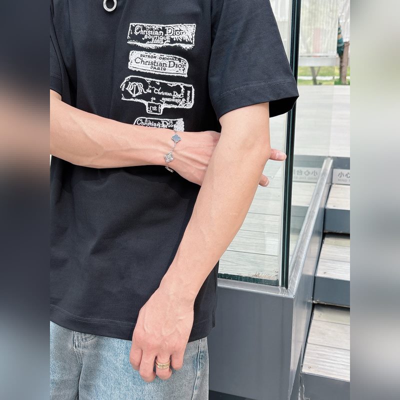 Dior25SS春夏新款首發專櫃最新款短袖圓領T恤 高端訂制 設計前衛時尚！品牌