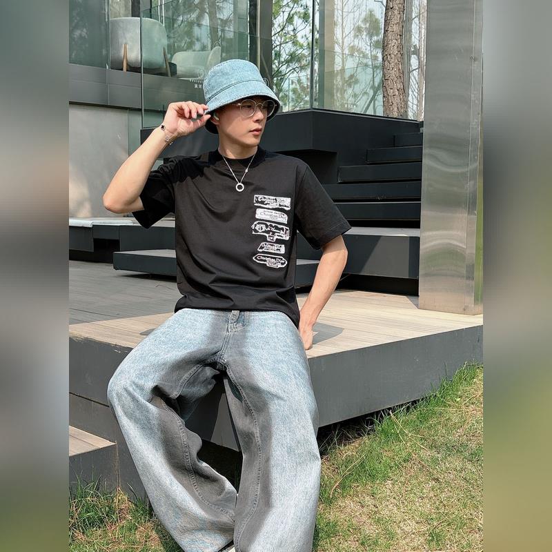 Dior25SS春夏新款首發專櫃最新款短袖圓領T恤 高端訂制 設計前衛時尚！品牌