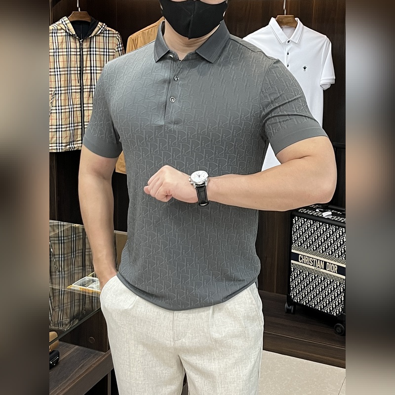 Dior 2025ss蛇年新款 迪奧翻領精品短袖T恤 官網同步 高端品質三D印花